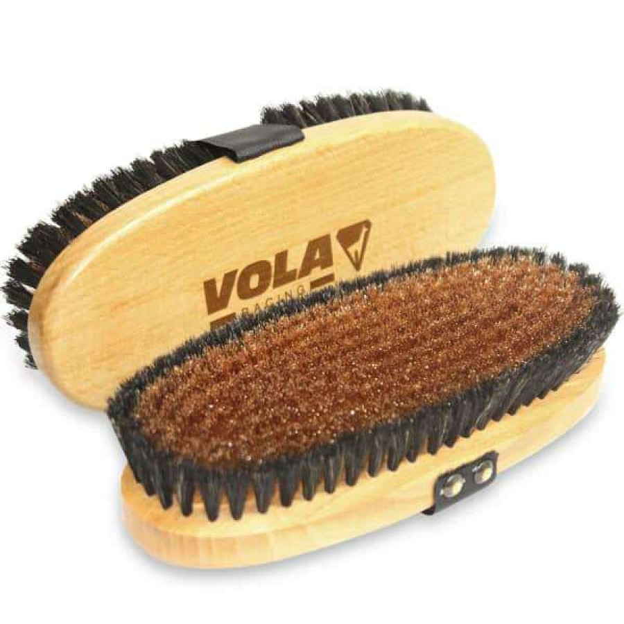 Brosses A Farter * | Brosses A Farter Vola Brosse Ovale Racing Bronze Dur / Crin De Cheval 23 Marron